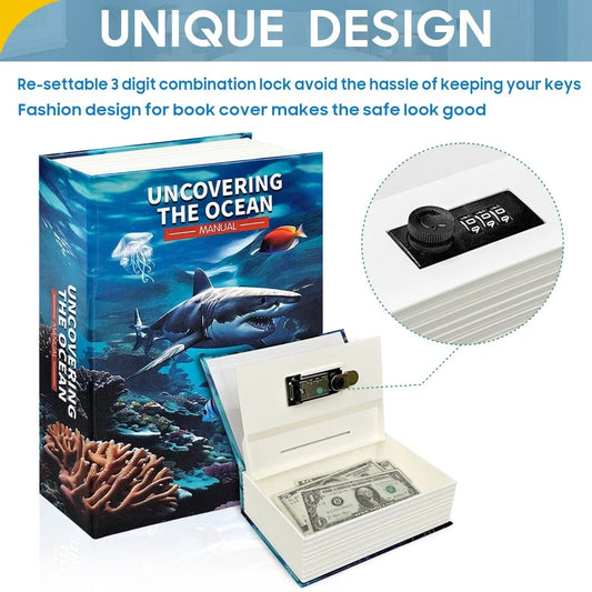 New Book-Shaped Safe with Combination Lock – Hidden Money Box & Secret Storage Vault for Kids, Perfect Birthday & Christmas Gift