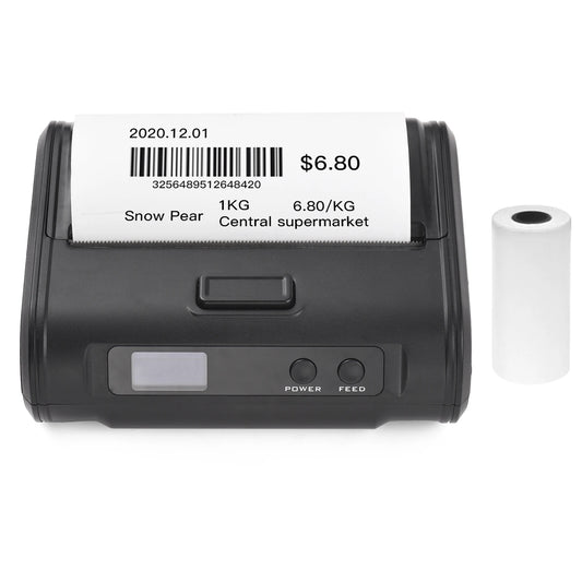 Wireless Thermal Receipt Printer 4-inch 110mm Portable Mobile Printer 203dpi Print BT USB Connect for Small Business Market