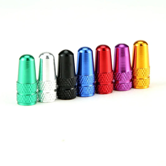 4Pcs Aluminum Alloy Presta Valve Caps for Road MTB Track Racing Bike Tires - French Valve Wheel Tube Tire Wheel Covers