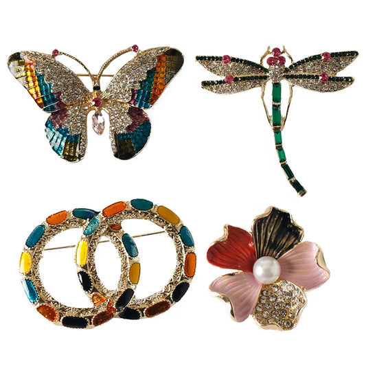 Butterfly Brooch Trending Dragonfly Brooch Women's Shawl Fixed Flower Pin