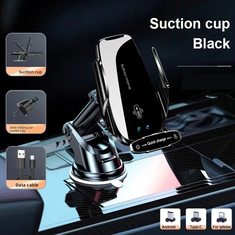 Wireless Charger For Car Mobile Cell Phone Holder Support For Mobile Car Mount Automotive Electric Induction Auto Clamping