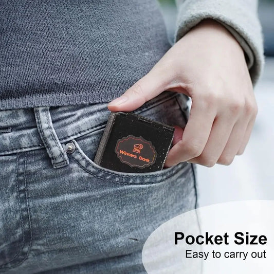 Portable Metal Cash Box with Key Reusable Money Safe Pocket Sized Mini Lock Box