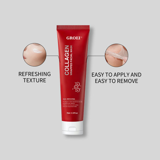 Collagen Peel-Off Face Mask 70ml Hydrating Anti-Wrinkle for Improving Elasticity & Firmness, All Skin Types Wrapping Facial Mask