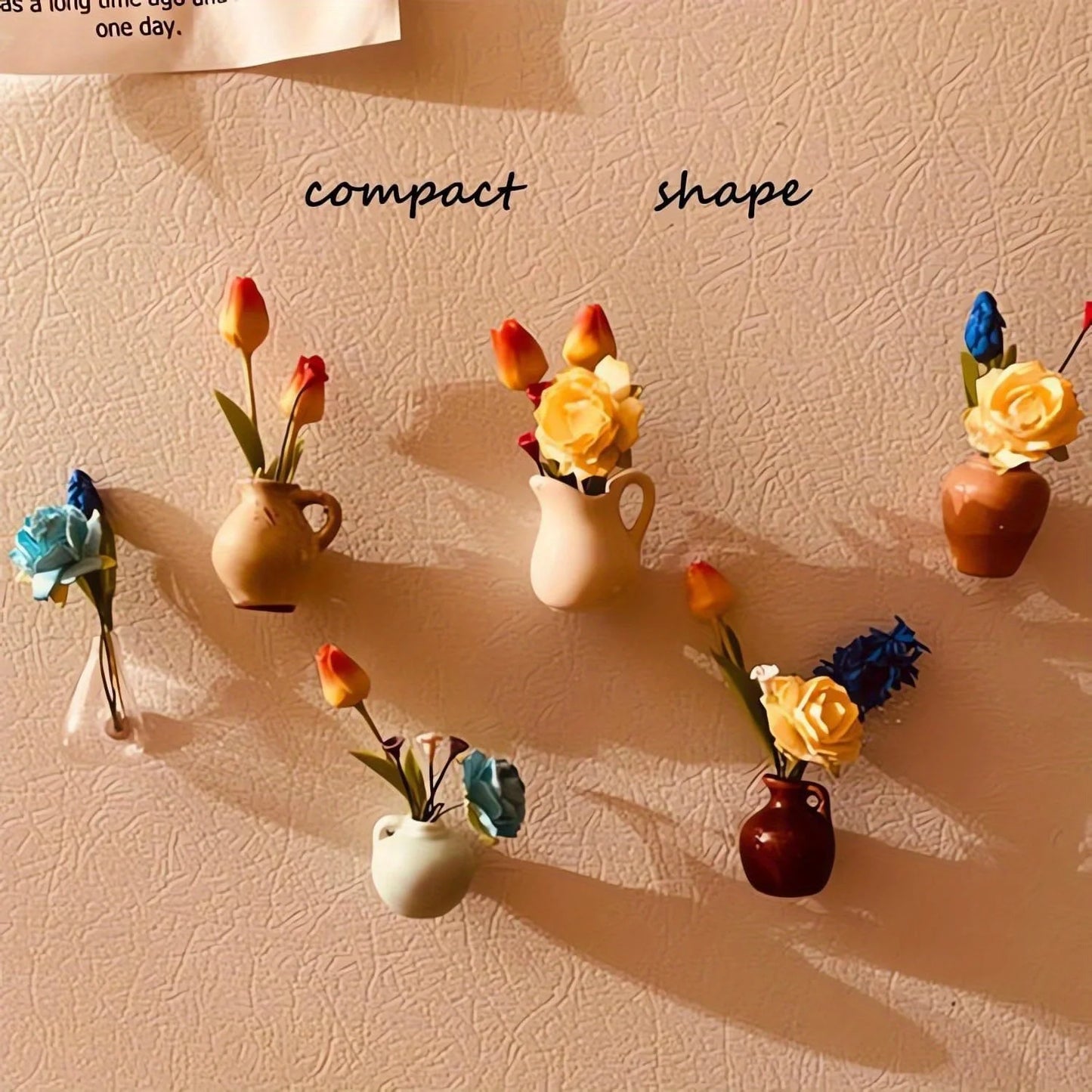 3PCS Mini Magnet Vases for Flowers - 2025 New Mini Bud Vases Magnetic Flower Pot for Fridge, Tiny Ceramic Cute Plant Flower