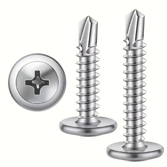 Stainless Steel Self-tapping Screws Round Washer Flat Head Cross Phillips Self Drilling Screw Fastener for Wood Sheet Metal