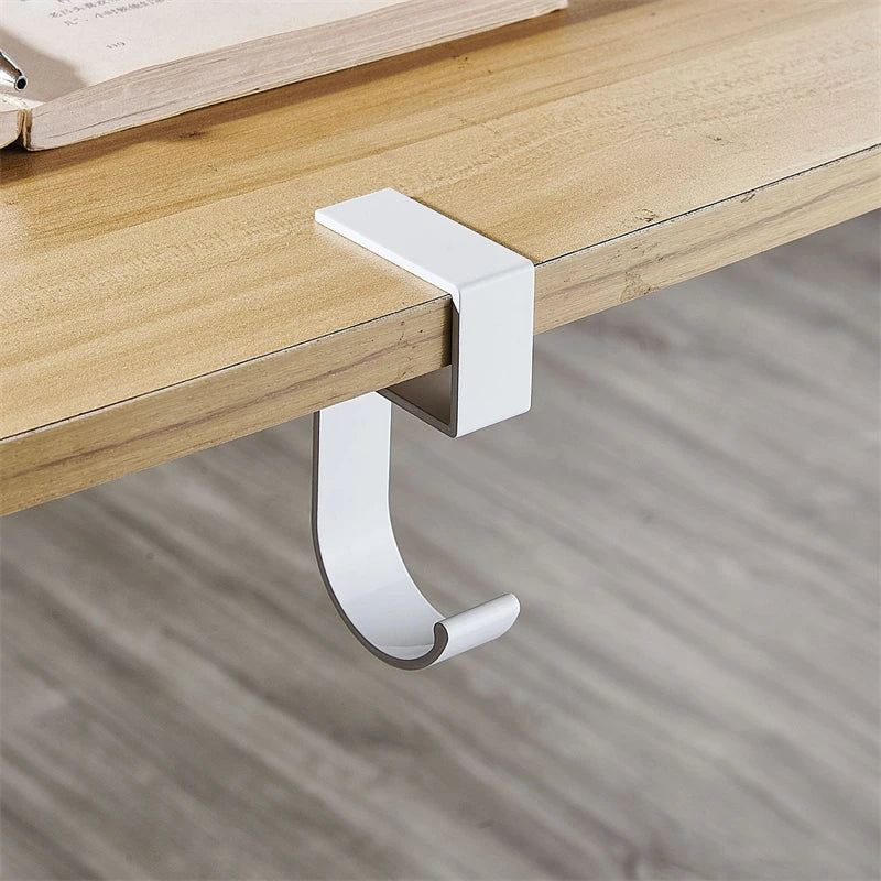 Desk Bag Hanger Portable Bag Hanger School Office Desk Edge Bag Hook Desktop Backpack Hanger Punch Free Desk Side Handbag Rack