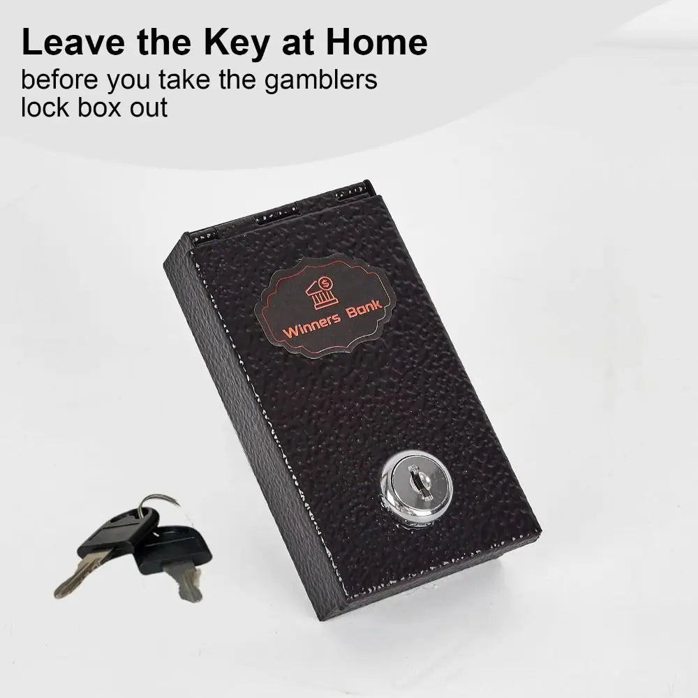 Portable Metal Cash Box with Key Reusable Money Safe Pocket Sized Mini Lock Box