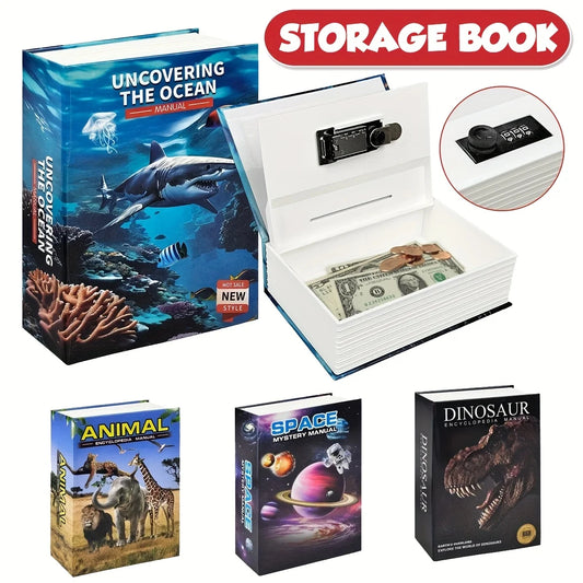 New Book-Shaped Safe with Combination Lock – Hidden Money Box & Secret Storage Vault for Kids, Perfect Birthday & Christmas Gift
