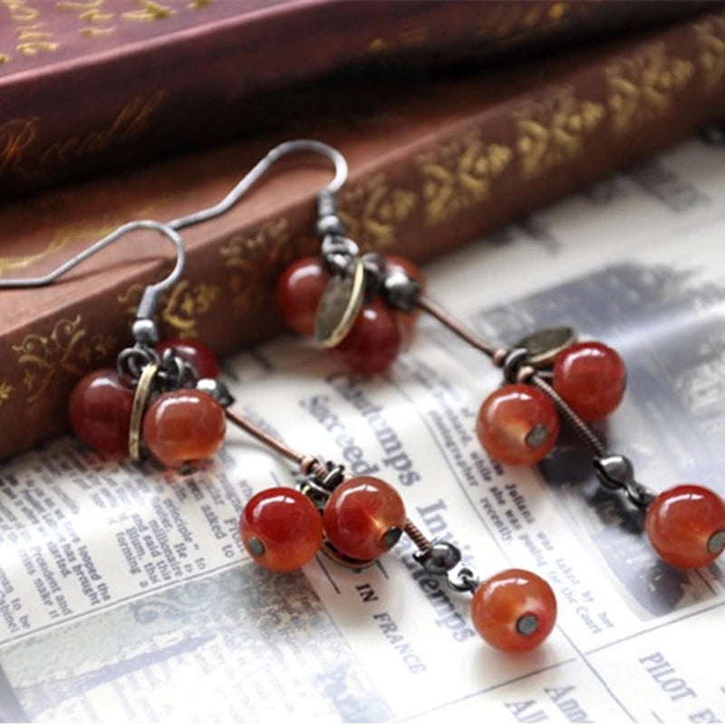 Trending Jewelry Fashion Jewelry For Women Korean Pop Red Cherry Cute Drop  Earring