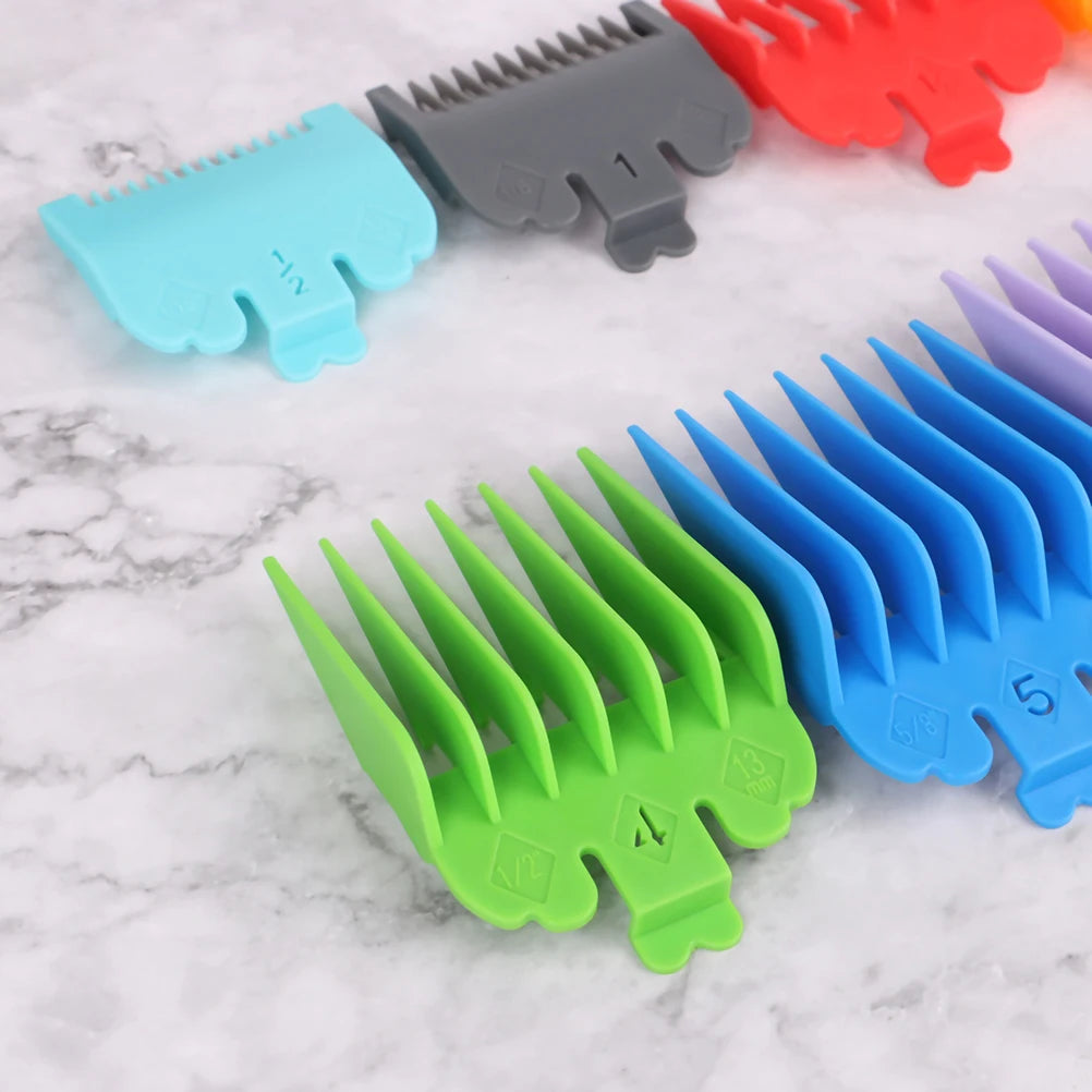 10pcs Hair Limit Comb Set Hair Clipper Guide Combs 1.5/3/4.5/6/10/13/16/19/22/25mm Cutting Guides for Whal Clippers Barber