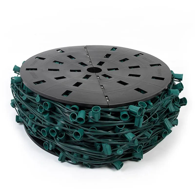 UL Commercial C9 Christmas LED Lights 1000ft 12" Spacing Lights C9 Light Spool SPT-1 C9 Socket C9 Light Strand