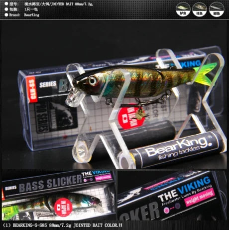 Bearking Brand 1PC AS-S85 Hard Fishing Lures Minnow  9cm 7.2g Artificial Baits Deep Diving Wobblers Fishing Tackles