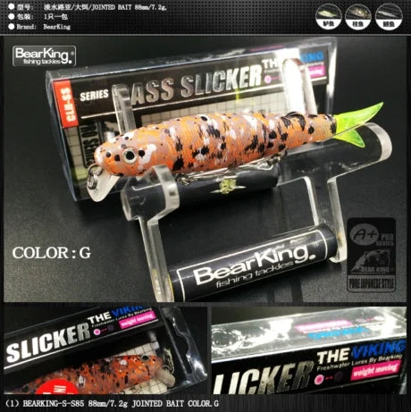 Bearking Brand 1PC AS-S85 Hard Fishing Lures Minnow  9cm 7.2g Artificial Baits Deep Diving Wobblers Fishing Tackles