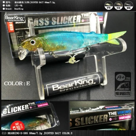 Bearking Brand 1PC AS-S85 Hard Fishing Lures Minnow  9cm 7.2g Artificial Baits Deep Diving Wobblers Fishing Tackles