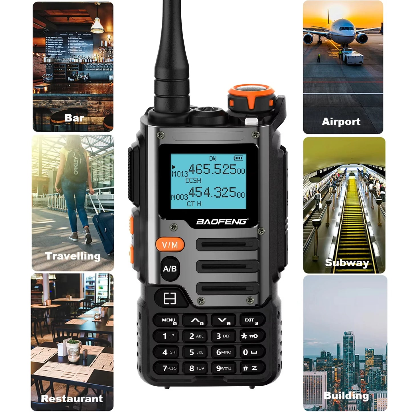 Baofeng UV-K68 Walkie Talkie 5W UV K68 UVK68 Two Way Radio Full Band Receiving UVK6 K6 Type C Charge Air Band DTMF NOAA