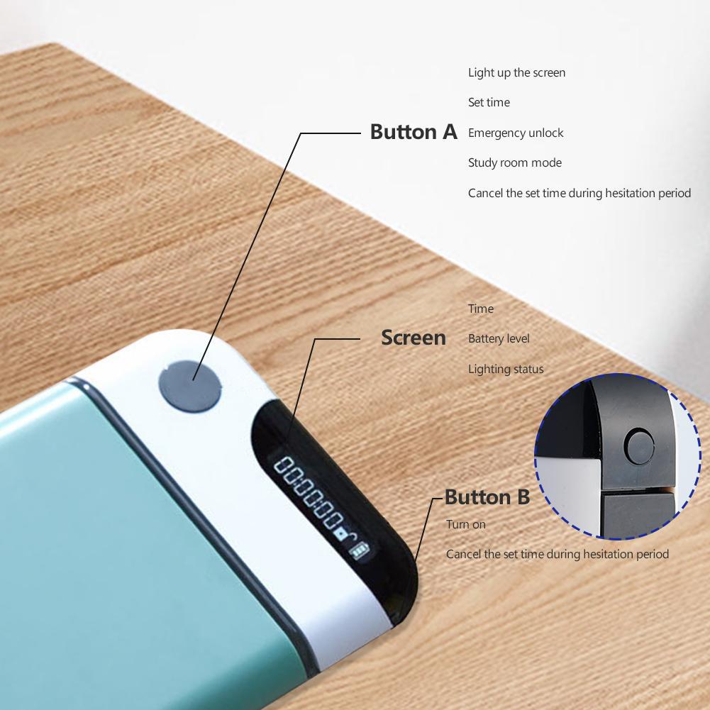 Smart Phone Lock Box Timer Bag Portable Mobile Phone Safe Locking Case Self-Discipline Cell Phones Timed Lockbox ﻿