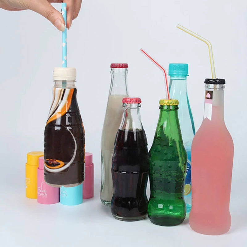 Bottle Opener Tools Drink Punch Mini Water Drill Bottle Opener Bottle Cover Hole Punch Opener For Straw For Party Random Color