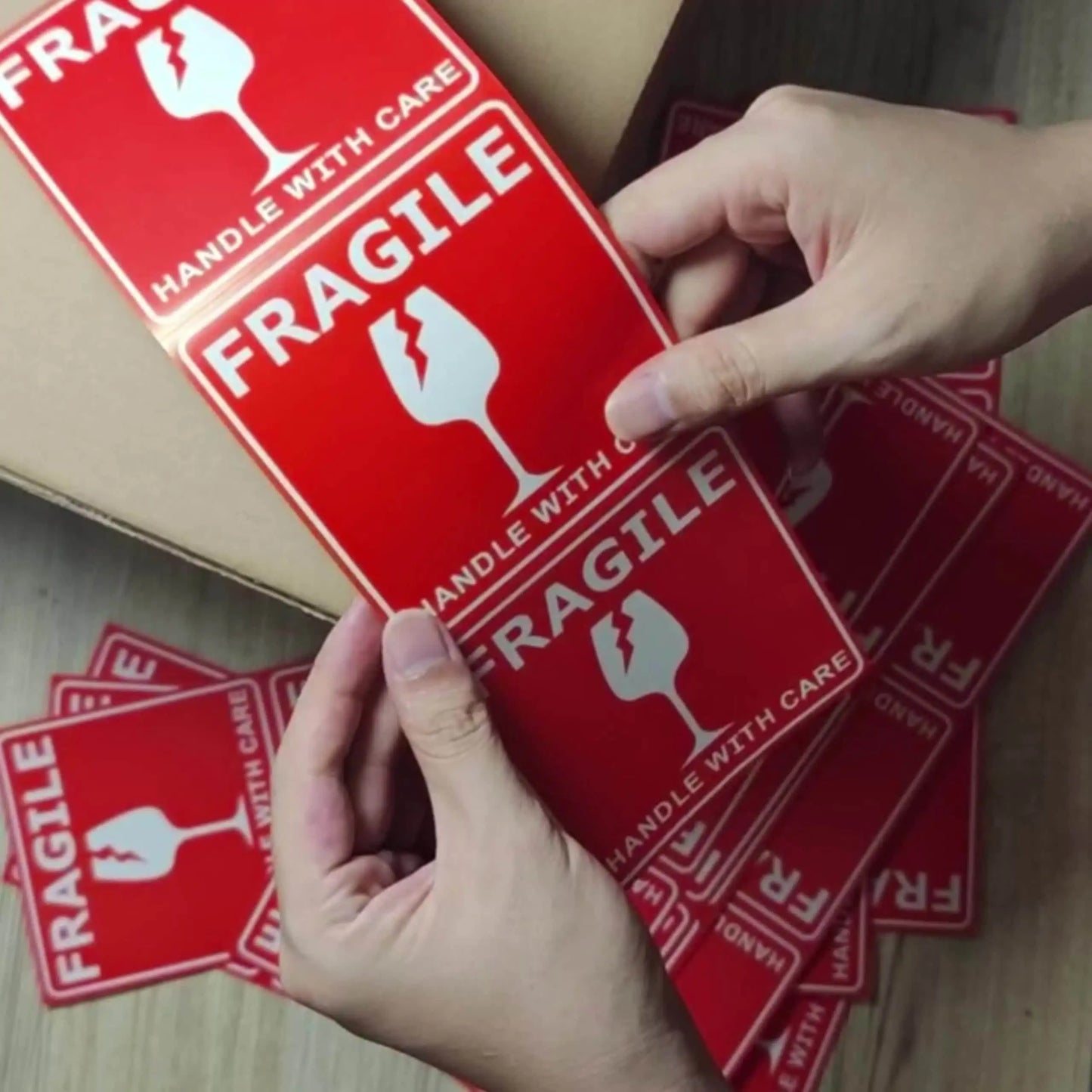 60 Fragile warning stickers - Transport label stickers, fragile transport labels, packaging warning stickers