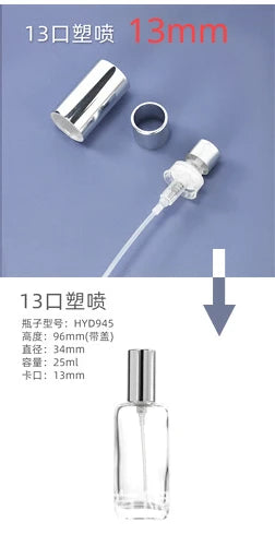 13/15mm Electrochemical Aluminum Atomizing Spray Head Bayonet Type Aluminum Perfume Bottle Matching Nozzle