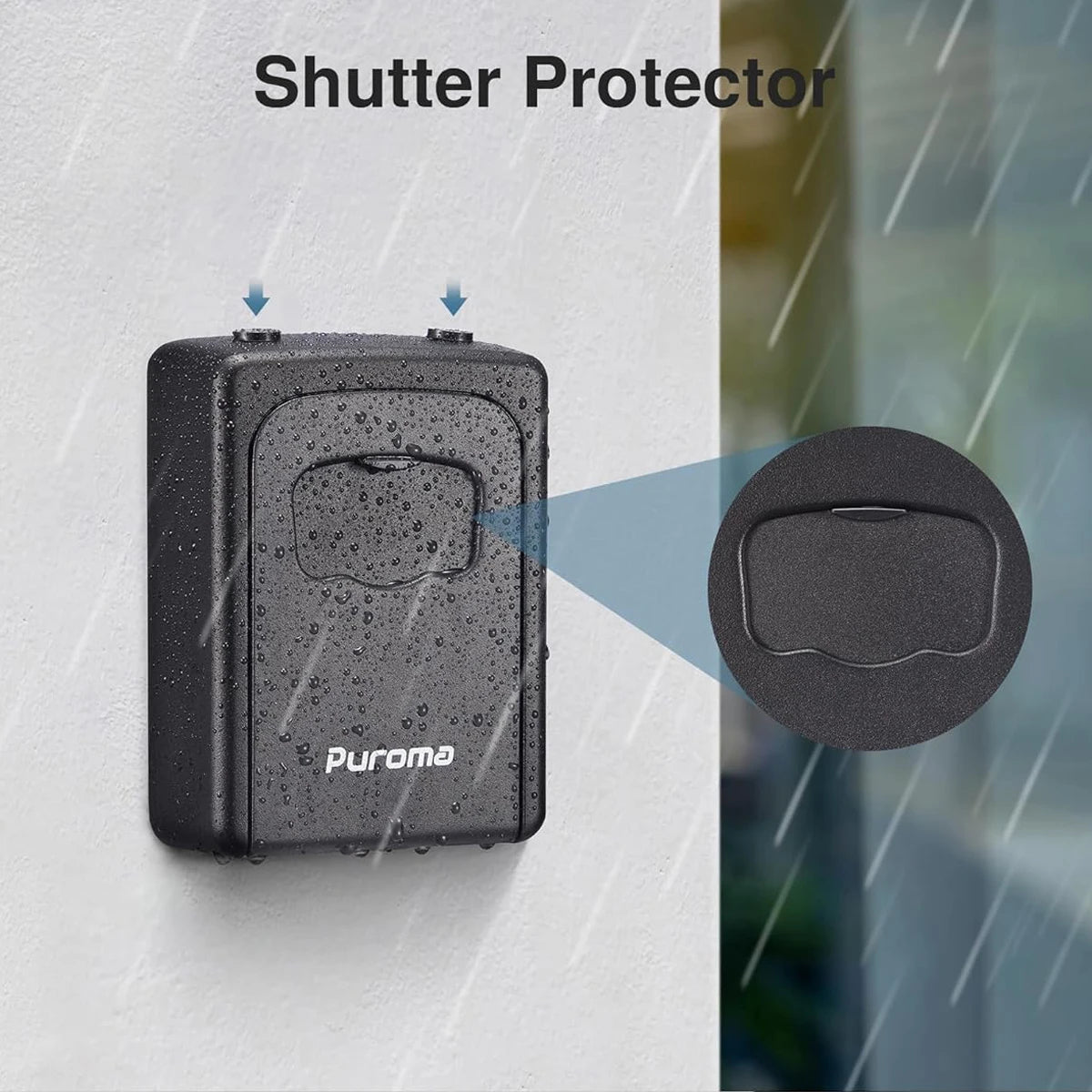 Portable key lock box, wall-mounted key lock box for house keys, capacity for 5 keys, password resettable.