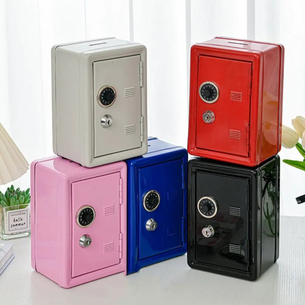 Portable Password Lock Mini Safe Box Anti-Theft Cabinet Piggy Bank Metal Strongbox Household Use