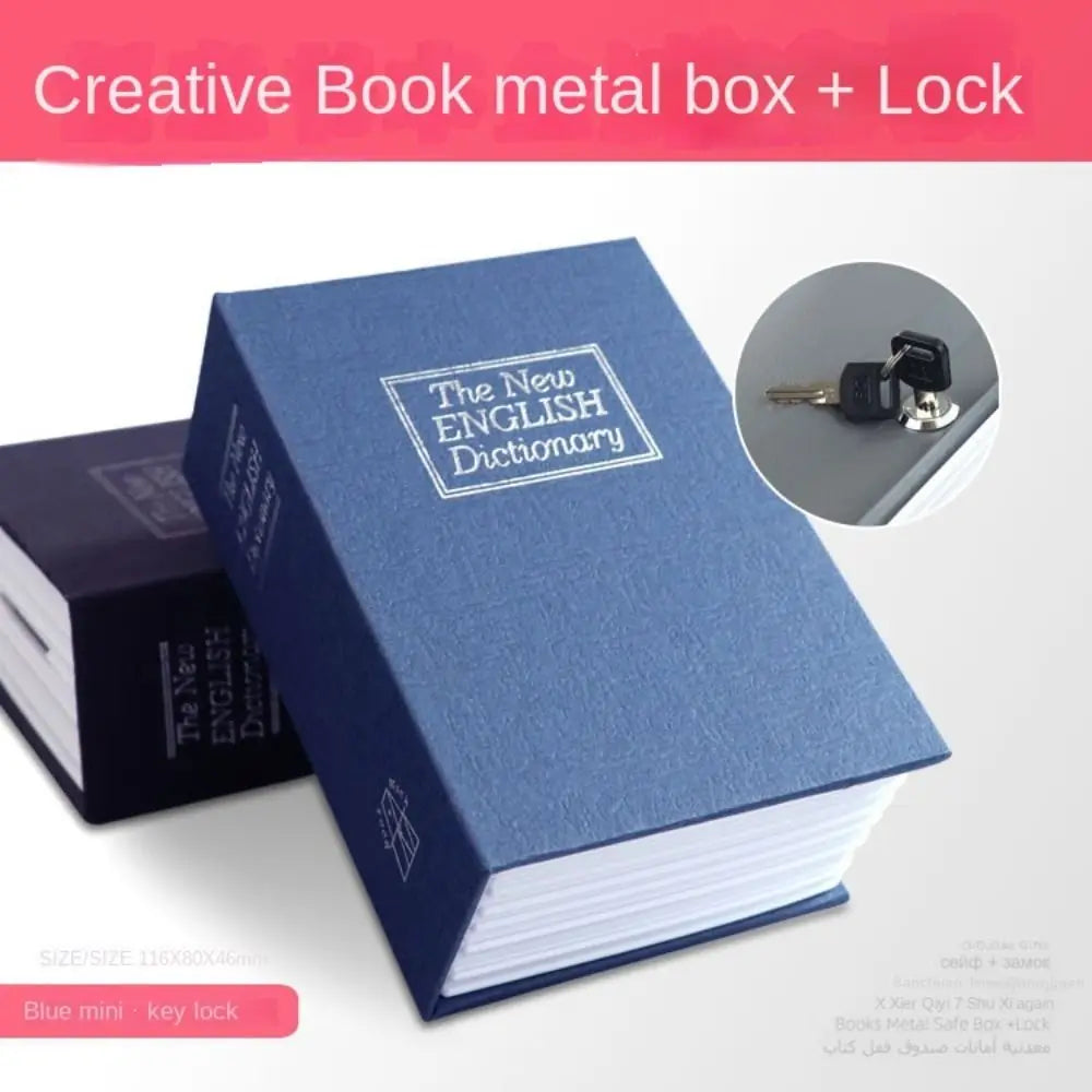 Bank Savings Bank Secret Stash Booksafe Key Box With Lock Dictionary Hollow Book Safe Diversion Metal Box Simulated Book Safe
