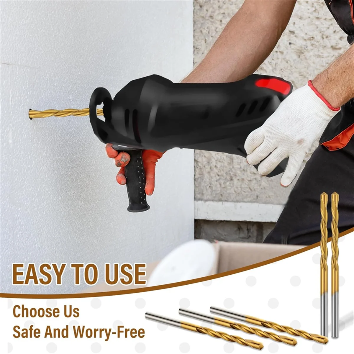 Trending Now 50 Pieces Drywall Pilot Point Cutting Drill Bits 1/8 Inch Diameter Drywall Drill Bits Drywall Tools for Spiral Saw