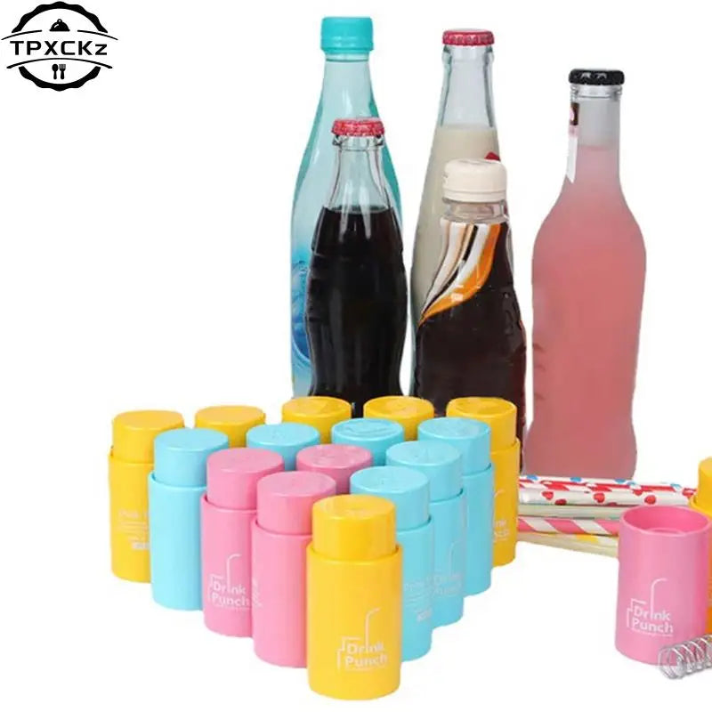 Bottle Opener Tools Drink Punch Mini Water Drill Bottle Opener Bottle Cover Hole Punch Opener For Straw For Party Random Color