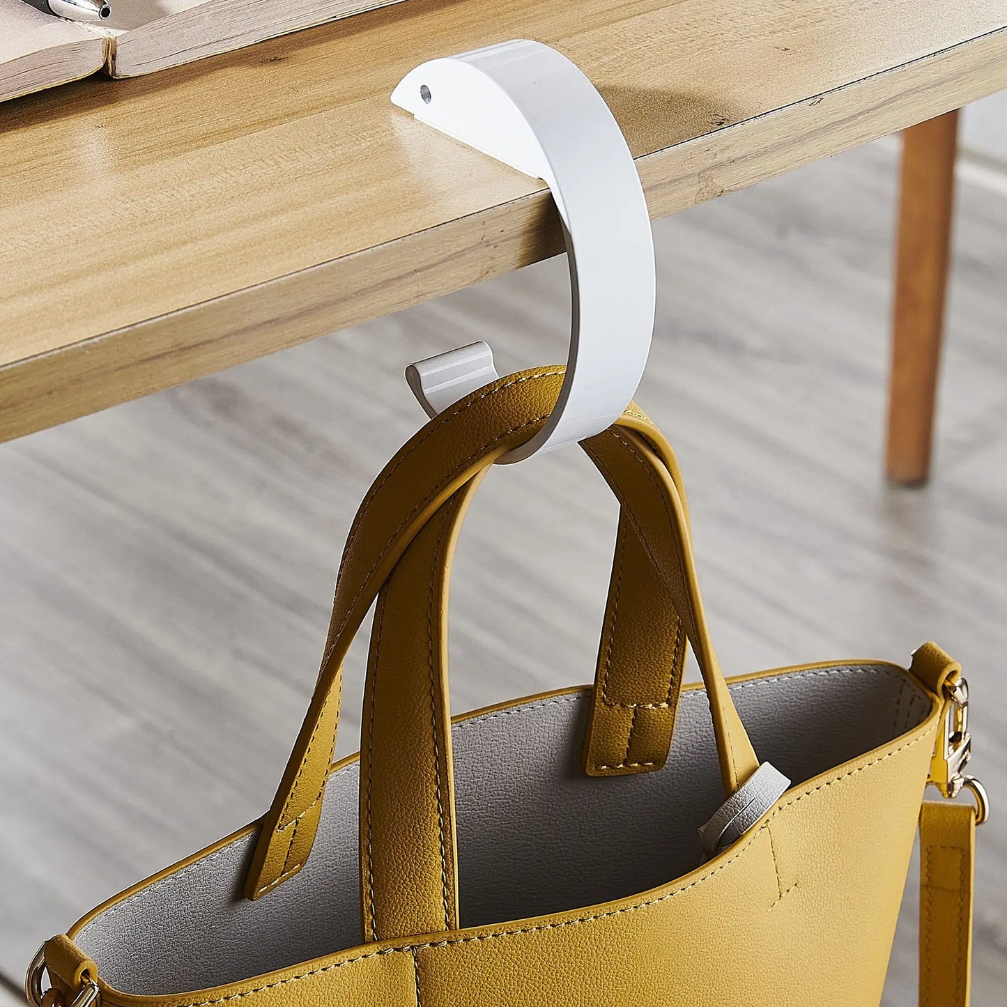 Desk Bag Hanger Portable Bag Hanger School Office Desk Edge Bag Hook Desktop Backpack Hanger Punch Free Desk Side Handbag Rack