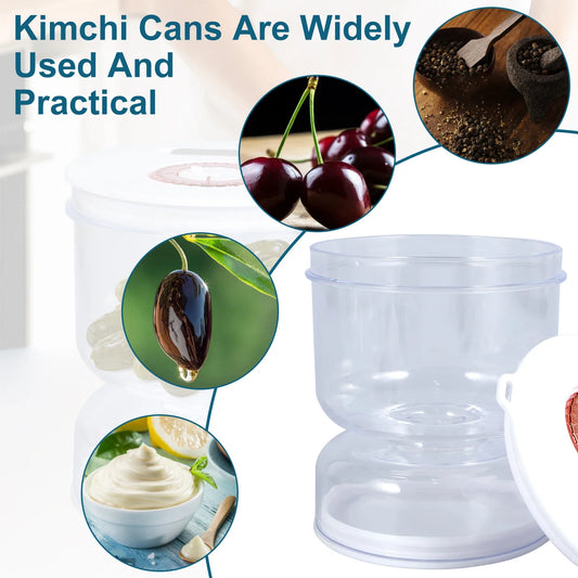200ml Pickles Jar w Stainless Steel Fork Dry and Wet Dispenser Pickle and Olives Hourglass Jar Cucumber Container Kitchen Tools