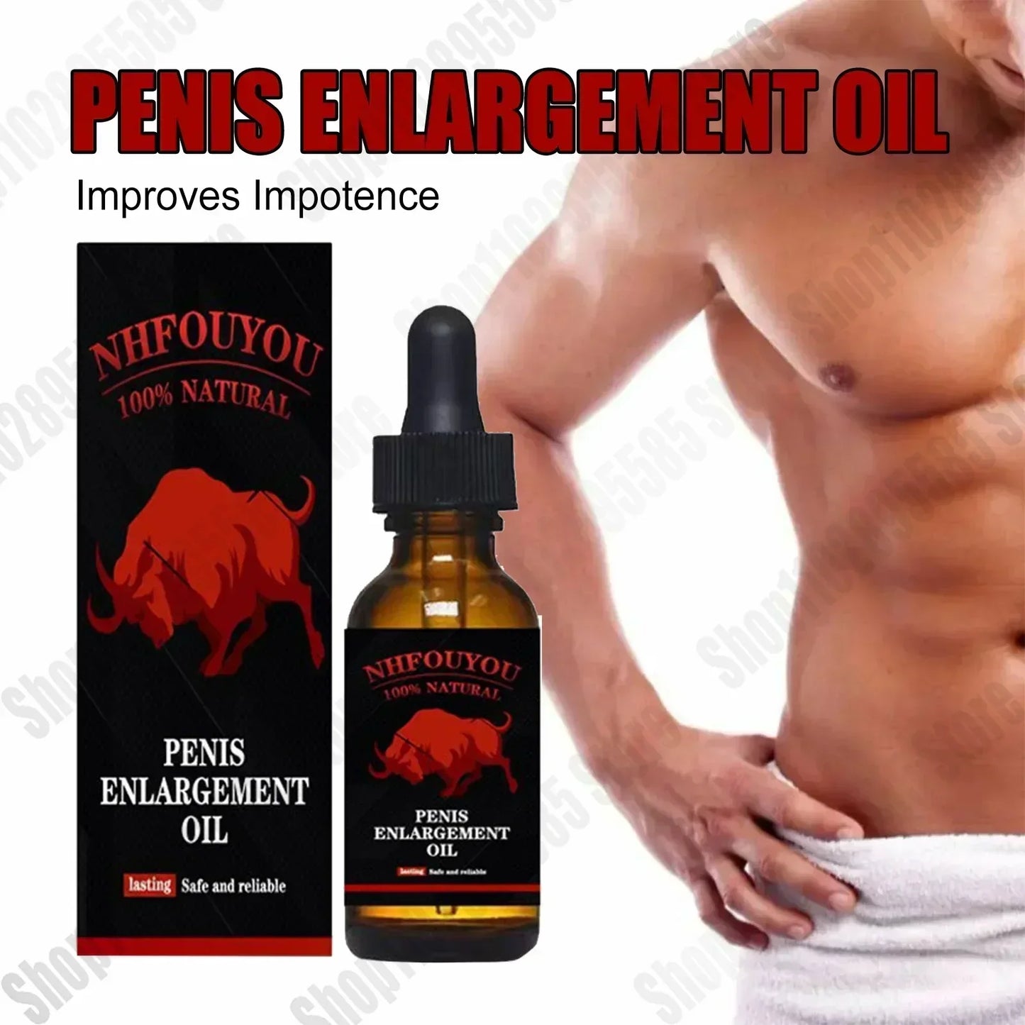 Best Seller  Male Penis Enlargement Gel Sex Toys Big Cock Long Erection Delay Cream Extension Massage Oil 18 Growth  Sex Product