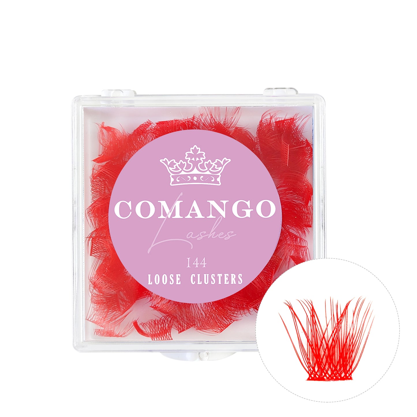 144pcs Colored Loose Lash Segmented Cluster Individual Russian Wispy C/D Curl Cluster Lashes Extension DIY At Home
