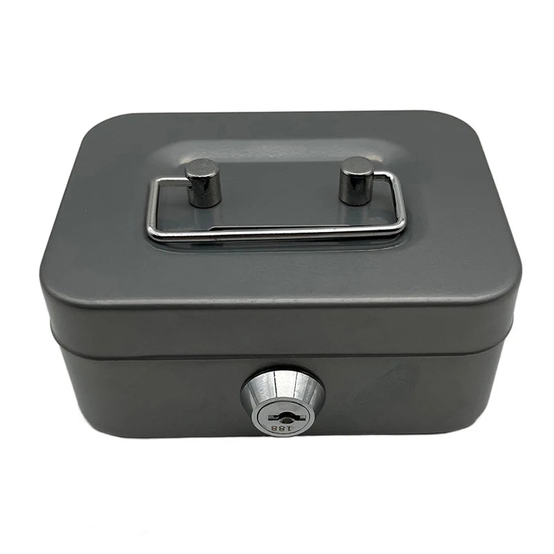 Portable Piggy Box Made Of Metal Small Security Lock Box Sturdy Coin Boxes Money Safe Box Lockable Cash Box With Key For Kids