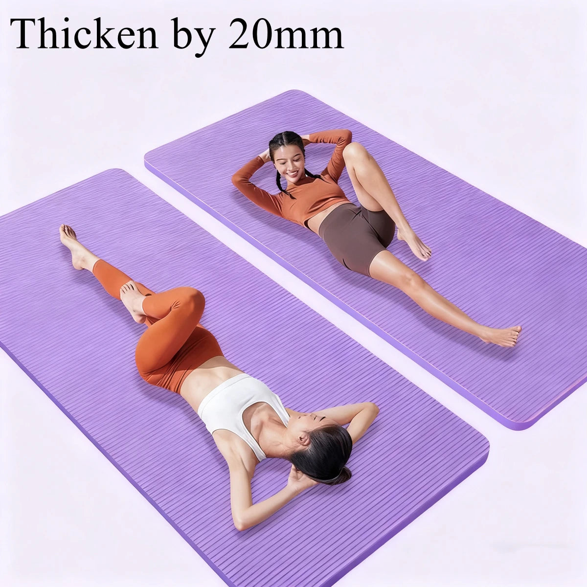 183×60cm 15-20MM Thick Yoga Mat Anti-skid Sports Fitness Mat Comfort Foam Yoga Matt for Exercise Yoga and Pilates Gymnastics Mat