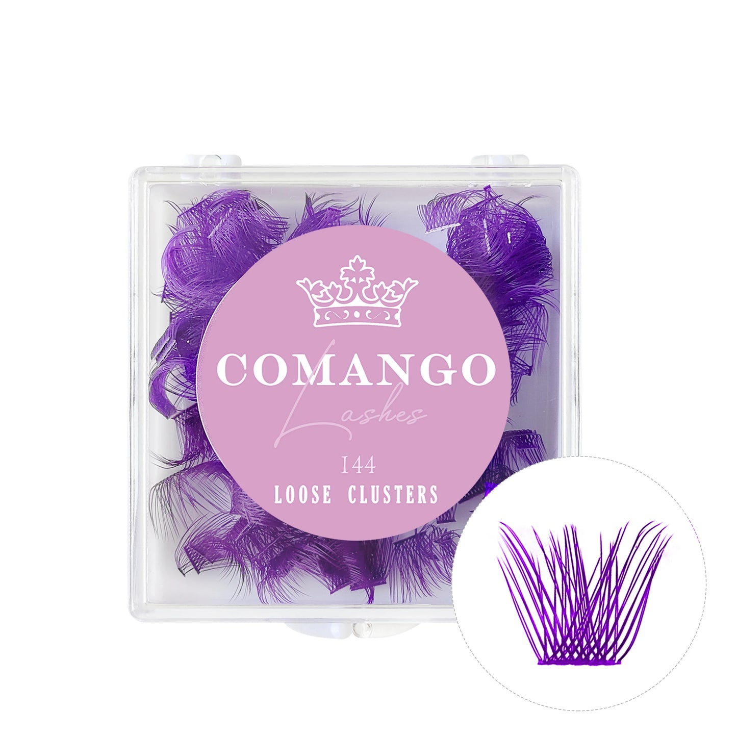 144pcs Colored Loose Lash Segmented Cluster Individual Russian Wispy C/D Curl Cluster Lashes Extension DIY At Home