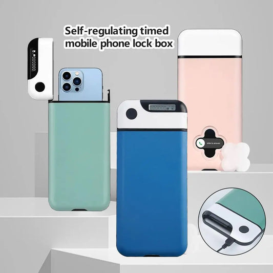 Portable Mobile Phone Lock Box Timer Bag Portable Phone Safe Timed Locking Case Self-Discipline Keepin Box Limit Cell Phones Use