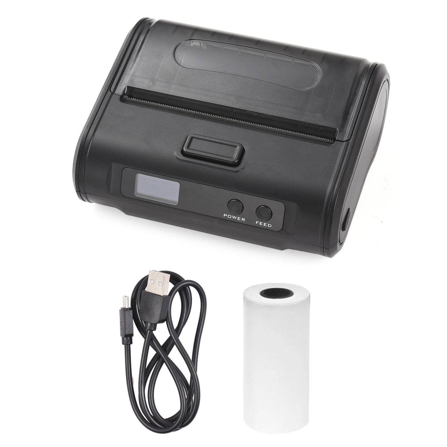 Wireless Thermal Receipt Printer 4-inch 110mm Portable Mobile Printer 203dpi Print BT USB Connect for Small Business Market