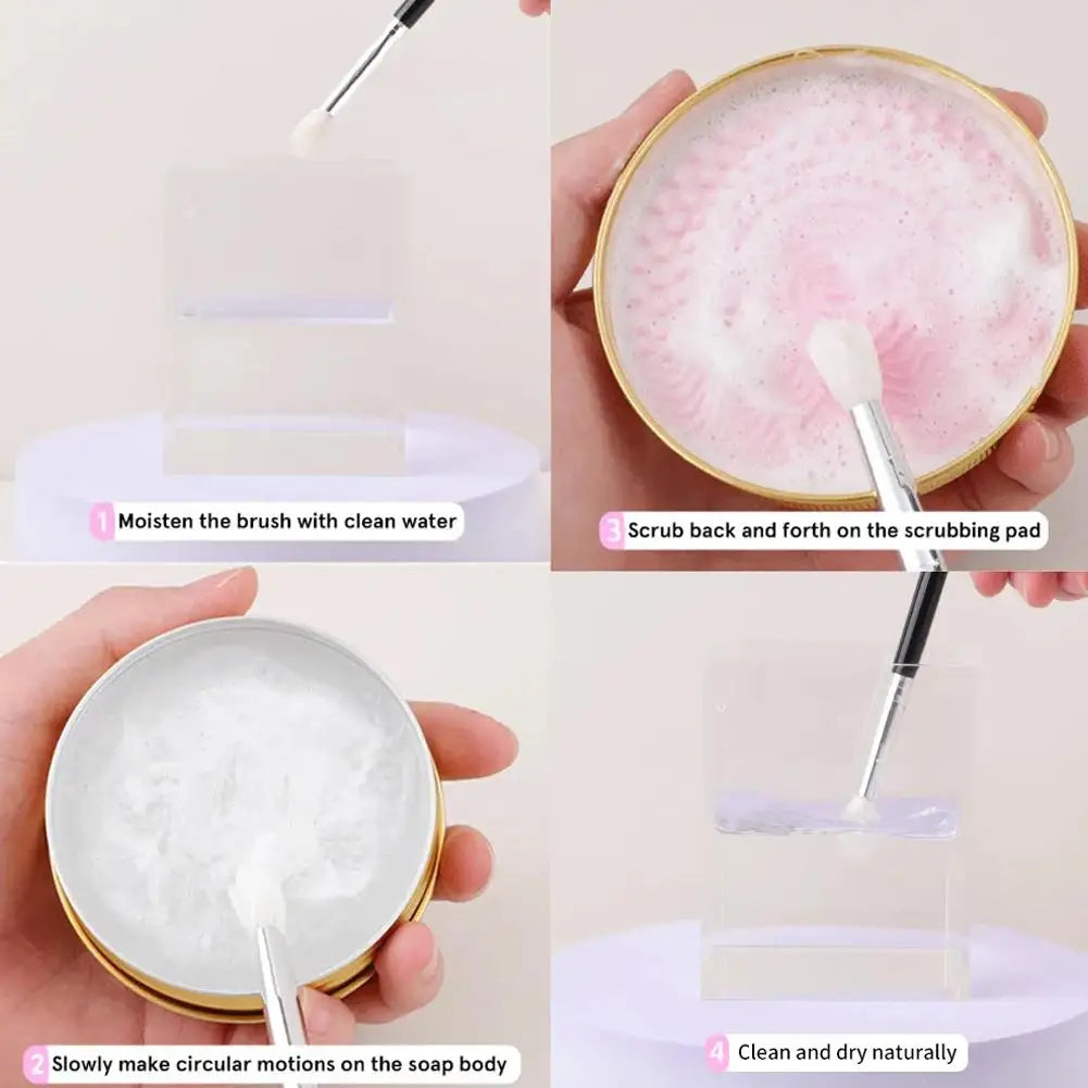 Natural Makeup Brush Cleaner Soap Multi Functional Washing Outdoor Portable Cosmetics Travel Beauty Cleaner Tools Reusable