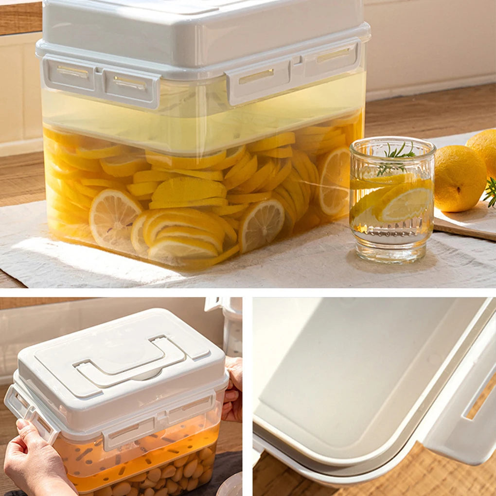 4/5L Pickle Jar with Press Plate Leakproof Kitchen Organizer Bins For Gherkin Sauerkraut Olive And Kimchi Storage Container