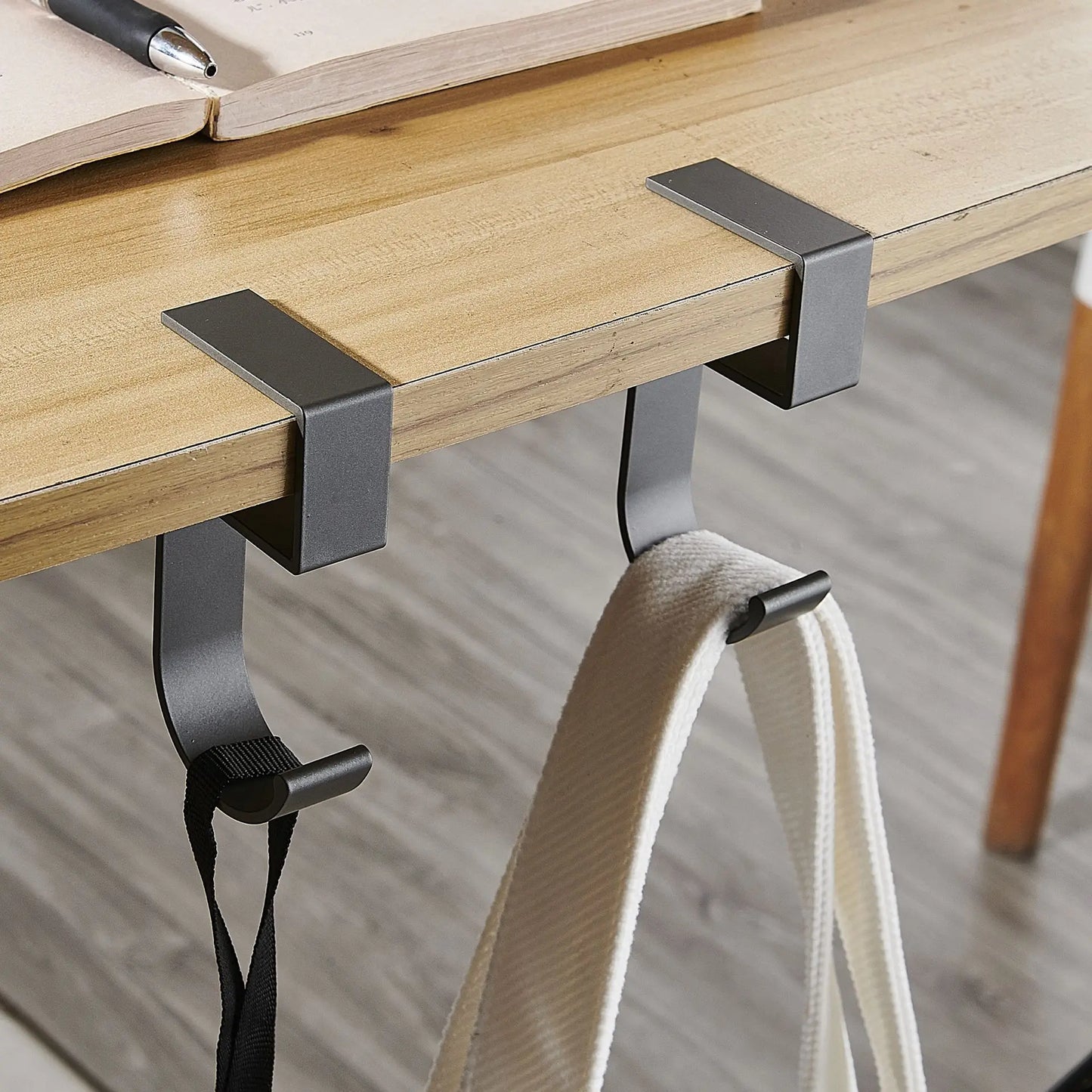 Desk Bag Hanger Portable Bag Hanger School Office Desk Edge Bag Hook Desktop Backpack Hanger Punch Free Desk Side Handbag Rack