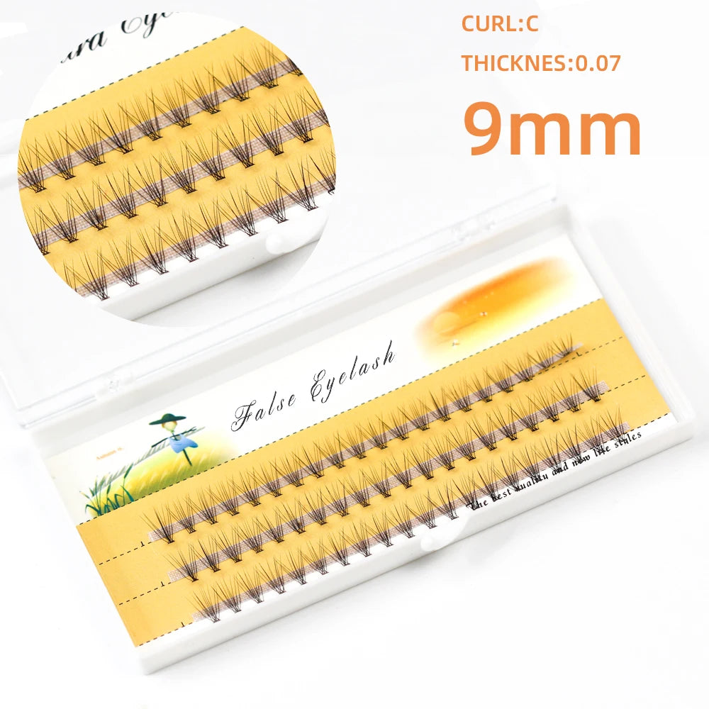 1box/60 Bundles,10D 0.1/0.07mm Thickness Individual Eyelash Extensions eyelashes Cluster Lashes, Natural False Eyelashes Bundles