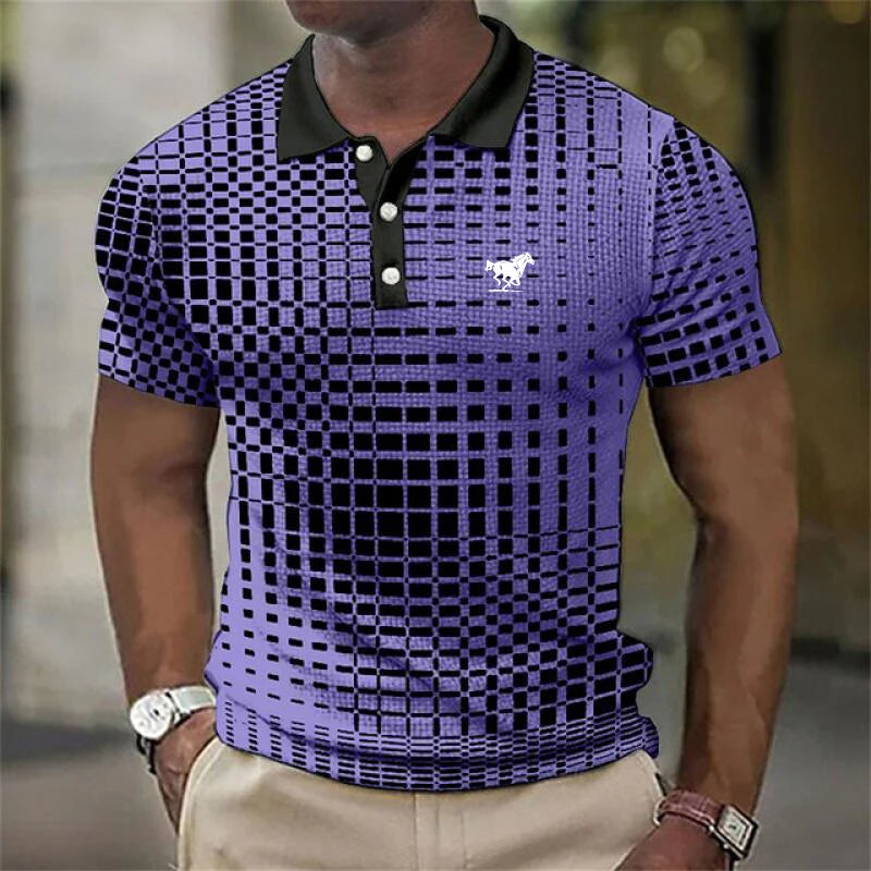 New Trending Men Summer Short Sleeve Fashion Casual Polo Shirt .