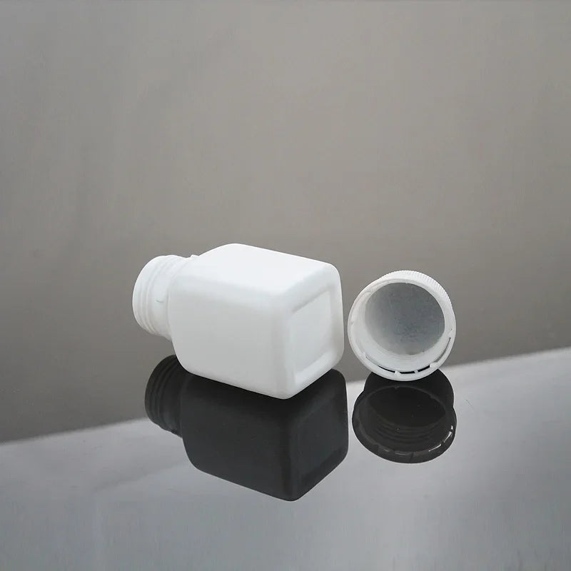10/20/30/50/100pcs 30cc 30ml Plastic HDPE White Square Pill Bottles Empty Medicine Capsule Tablet Bottle with Tamper Proof Cap