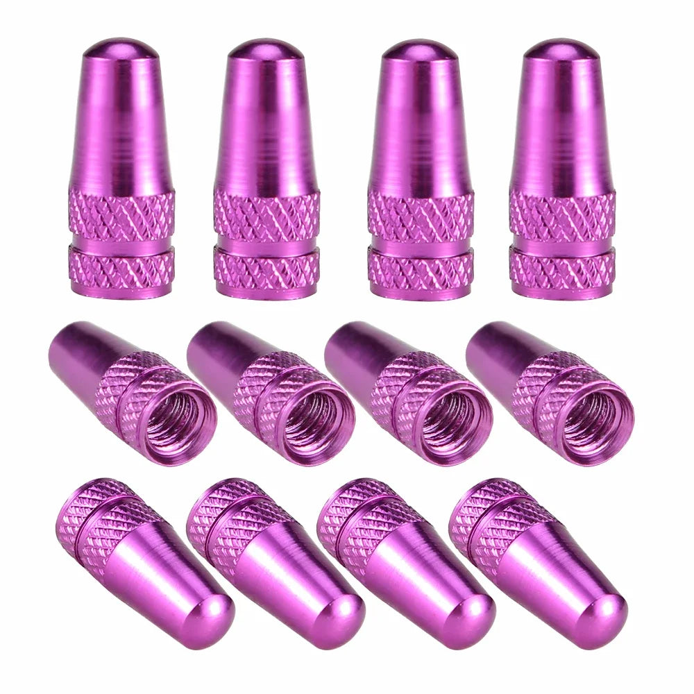 4Pcs Aluminum Alloy Presta Valve Caps for Road MTB Track Racing Bike Tires - French Valve Wheel Tube Tire Wheel Covers