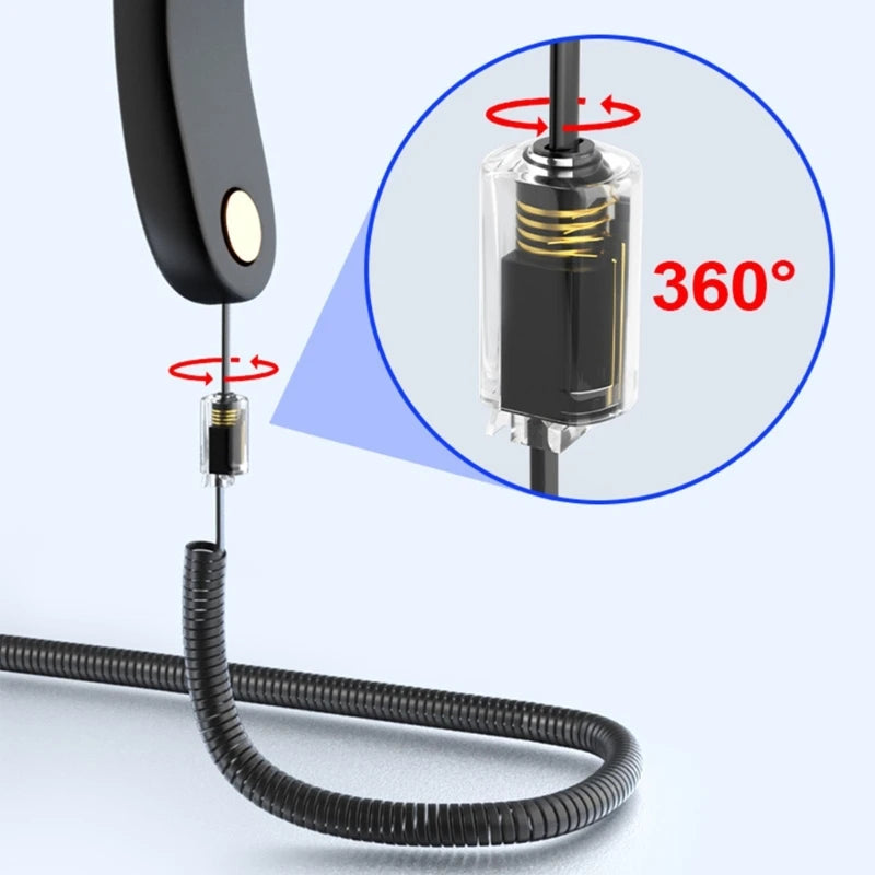 Rotatable Anti-Tangle Cord Telephone Cord Detangler Untangling Twisted Cord Universal 360degree Rotatable Cable