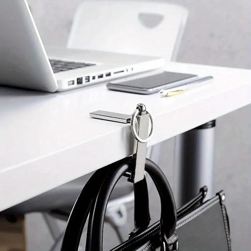 New Multifunctional Bag Hangers Purse Hook for Table Foldable Instant Bag Purse Hook Handbag Table Hanger Holder with Carabiner
