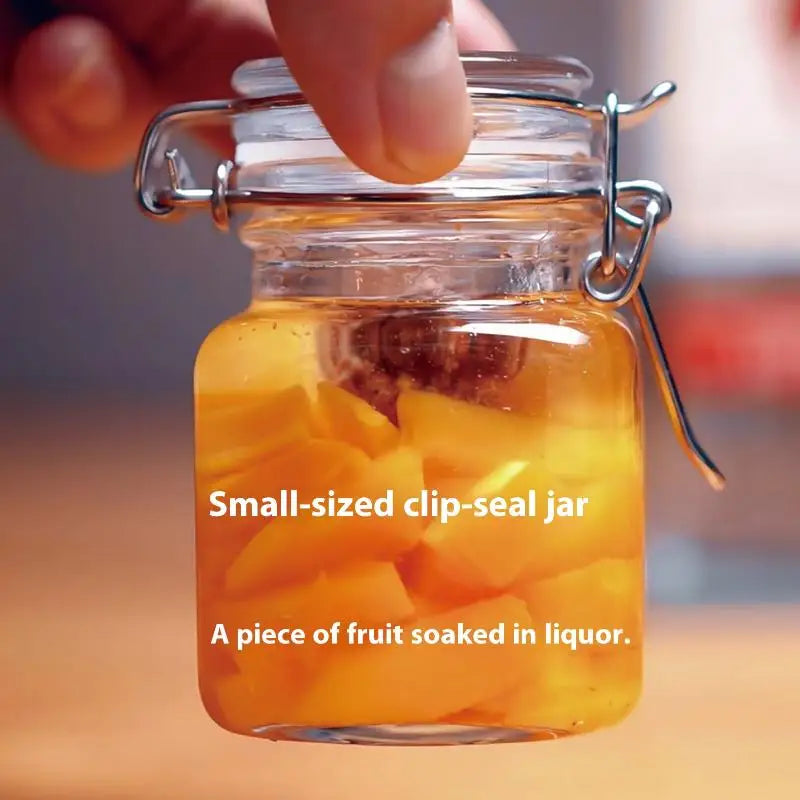 50/100ml Glass Bottle Sealed Jar For Kitchen Food Pickle Fruit Canned Transparent Big Mouth Jam Bottle Storage Jar Household