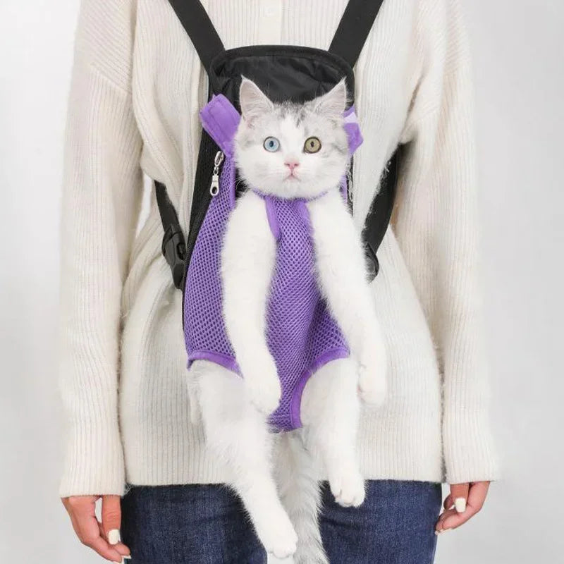 Pet Backpack Adjustable Cat Carrier Bag Pet Double Shoulder Backpack Portable Bag Outdoor Travel Camping Hiking Cat Bag Dog Bag