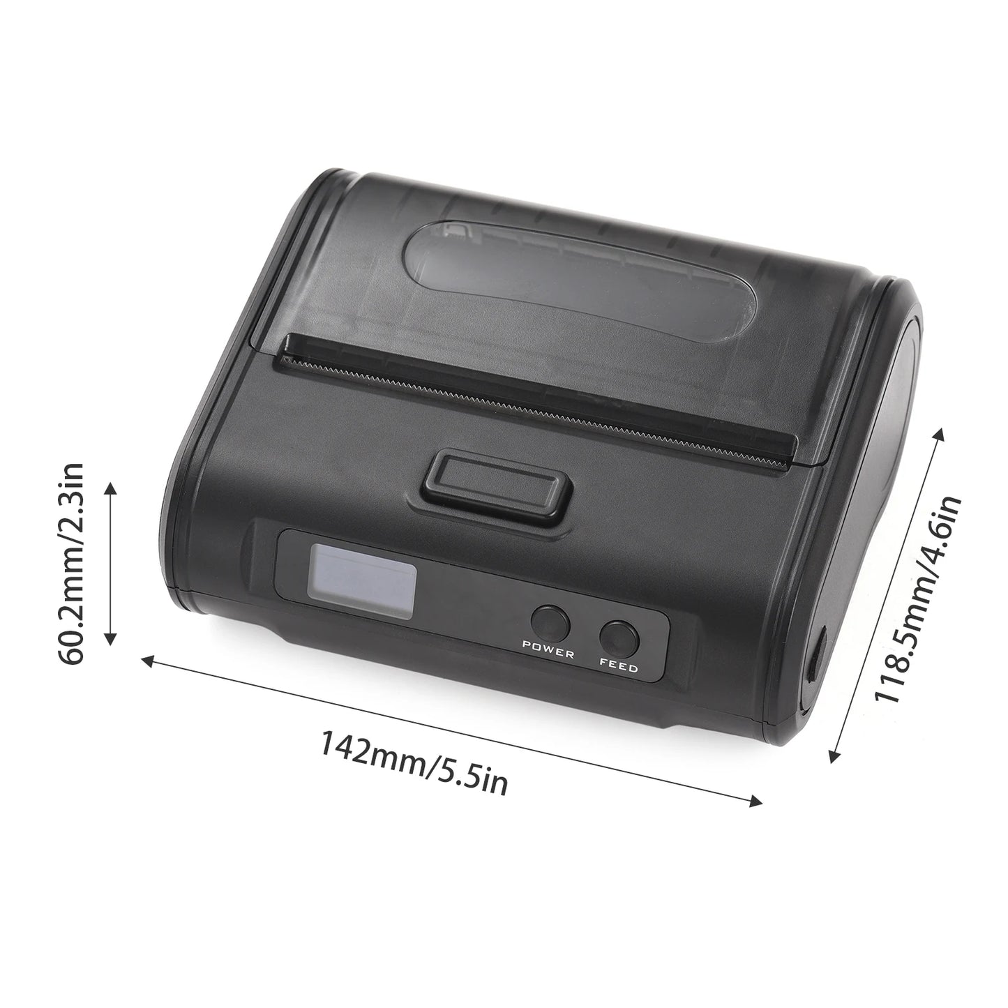 Wireless Thermal Receipt Printer 4-inch 110mm Portable Mobile Printer 203dpi Print BT USB Connect for Small Business Market