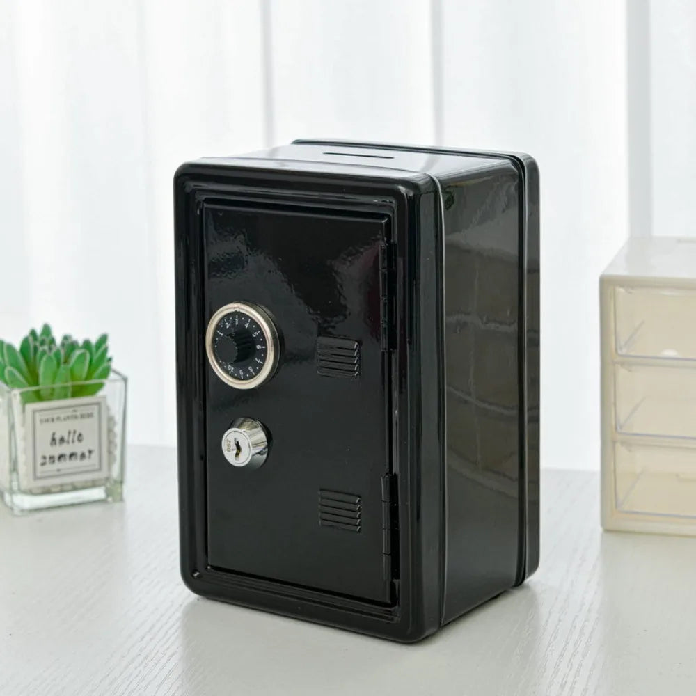 Portable Password Lock Mini Safe Box Anti-Theft Cabinet Piggy Bank Metal Strongbox Household Use